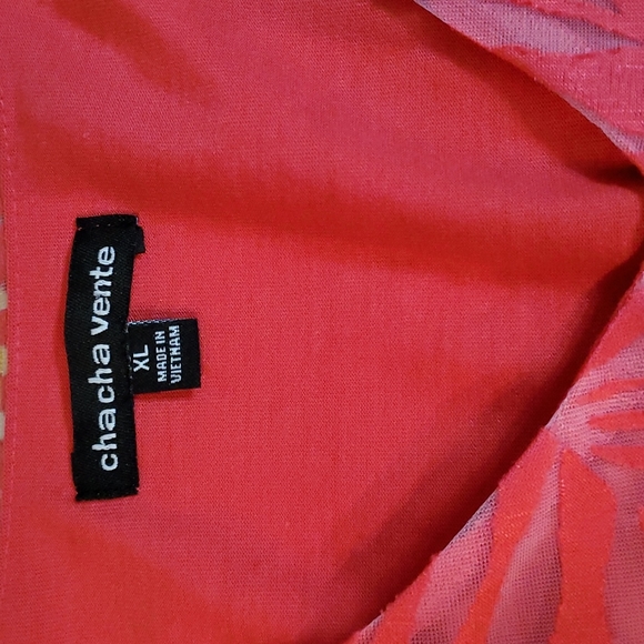 CHACHA VENTE Poncho tank top XL Pink - Picture 6 of 13